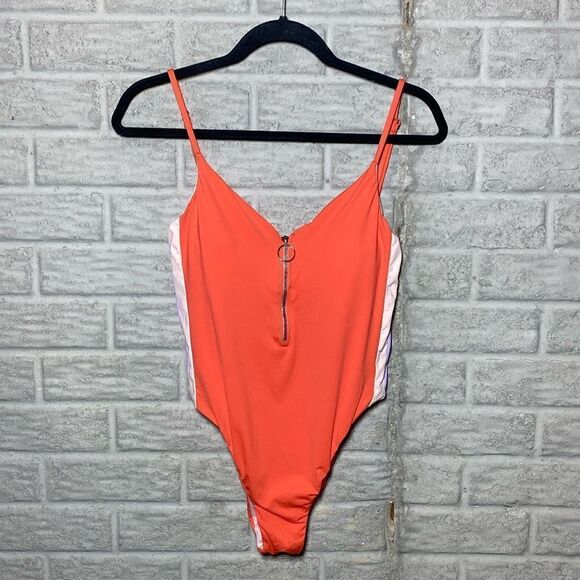 NWT MSRP $64 The Bikini Lab Front Zip One-Piece Swimsuit Women's Size Medium - Picture 4 of 11